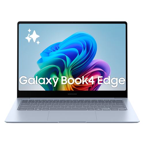PC Portable Samsung Galaxy Book4 Edge 14 Ecran tactile Copilot+PC Snapdragon® X Elite 16 Go RAM 512 Go SSD Gris Glacier