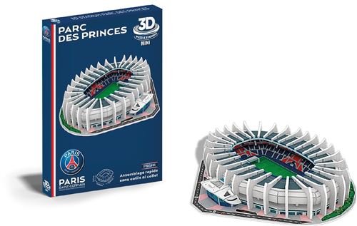 Mini copy of the STADIUM PARC DES PRINCES. Putting together a 3D puzzle.  Home stadium of PSG 