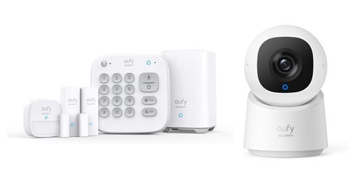 Kit Alarme 5 Pièces Eufy Anker + Caméra De Surveillance C210 Intérieure Blanc