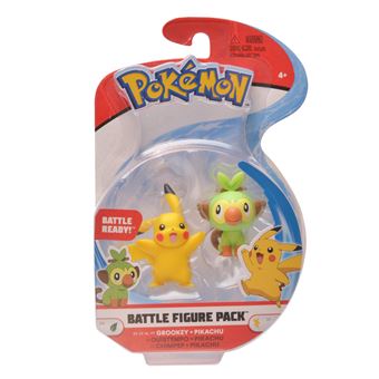 Pack de 2 Figurines Pokémon Pikachu et Grookey 5 cm