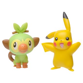 Pack de 2 Figurines Pokémon Pikachu et Grookey 5 cm