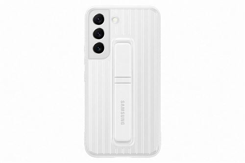 Coque renforcée Fonction stand pour Samsung Galaxy S22 Blanc