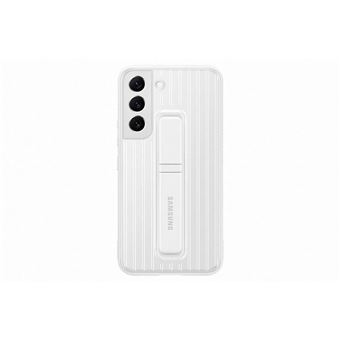 Coque renforcée Fonction stand pour Samsung Galaxy S22 Blanc
