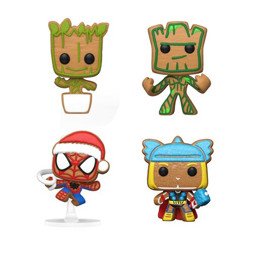 Funko Pocket Pop! Marvel Groot Tree Holiday Box 4 Pieces Marvel Comics Porte clés Mini Figurine en Vinyle à Collectionner Porte clés Fantaisie Cadeau de Noël Idée de Cadeau - vue 9