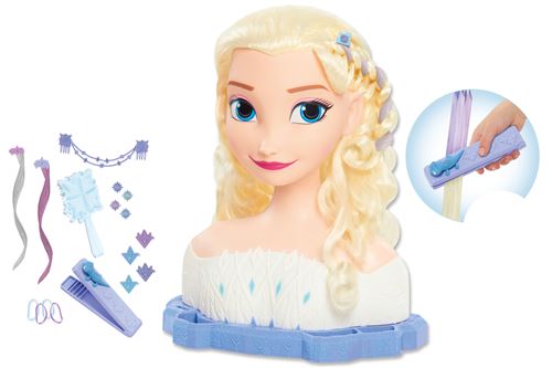 Tête à Coiffer Anna – La Reine Des Neiges 2 Deluxe – Twist Olaf, 18 Accessoires De Coiffure, Jouet Créatif Pour Enfants Dès 3 Ans, GIOCHI PREZIOSI