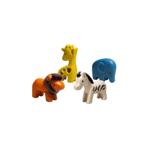 Jouet En Bois Plan Toys 4 Figurines Animaux De La Savane - vue 2