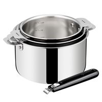 Lot 4 pièces Lagostina Esperta Amovible 12909600004 Argent