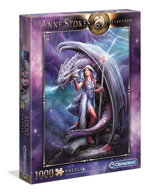 Puzzle 1000 pièces Clementoni Anne Stokes Dragon Mage État correct - Clementoni reconditionné disponible sur Fnac