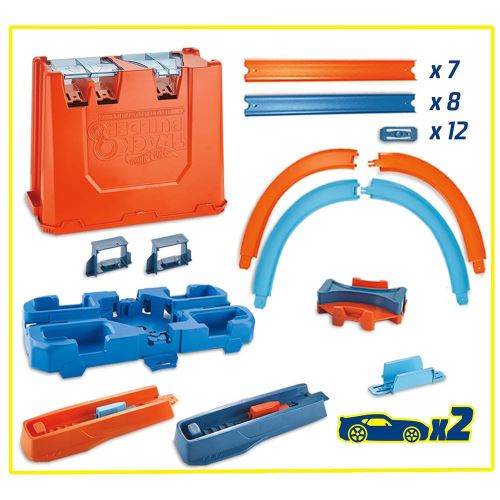 HOT WHEELS TRACK BUILDER - PISTE DROITE - CAMIONS, ARMES ET SUPERHÉROS