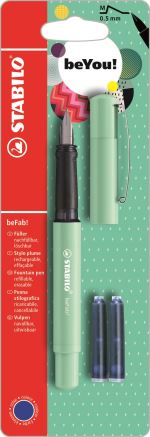 Stylo plume Stabilo BeFab! Pastel avec 2 cartouches Modèle aléatoire