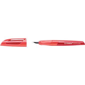 Stylo plume Stabilo Easybuddy version gaucher Rouge et corail