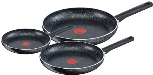 Set de 3 poêles Tefal Brut C2649102 Noir