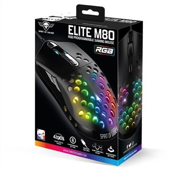 Souris gaming filaire Spirit Of Gamer Elite-M80 Ambidextre