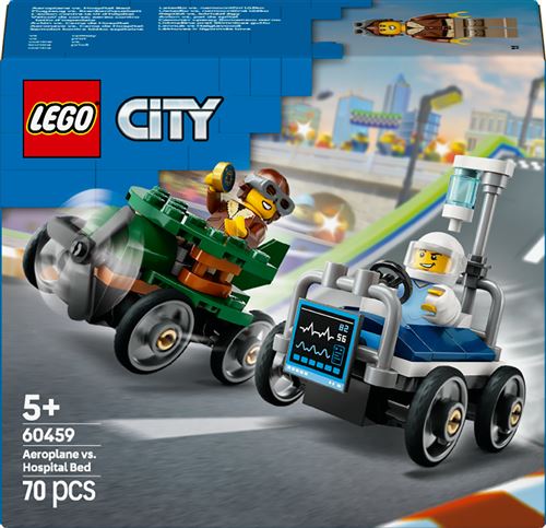 Lego City Lego® City 60459 Pack De Bolides De Course : Avion Contre Lit D'Hôpital