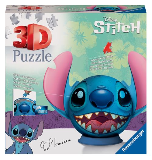 Puzzle 3D Ravensburger Disney Stitch 72 pièces