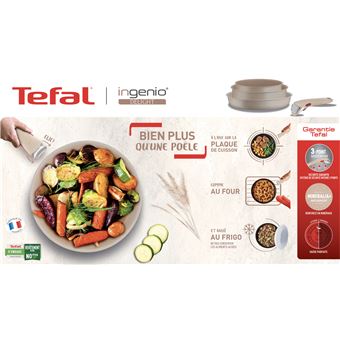 Set 8 pièces Batteries de cuisine Tefal Ingenio Delight L7839802 Beige