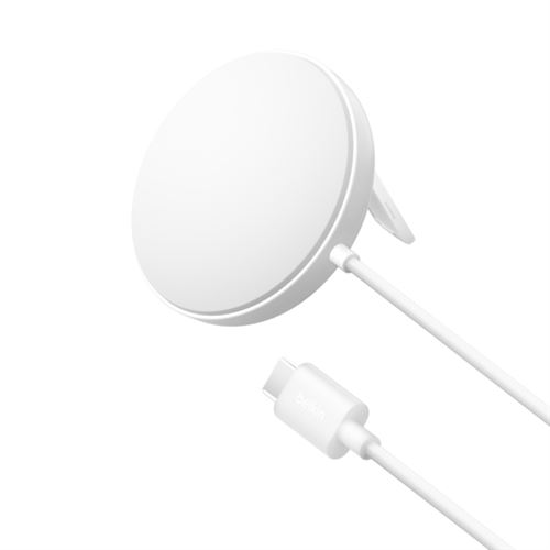 Socle de recharge aimanté sans fil Belkin BoostCharge Pro 15 W Blanc pour smartphone et AirPods