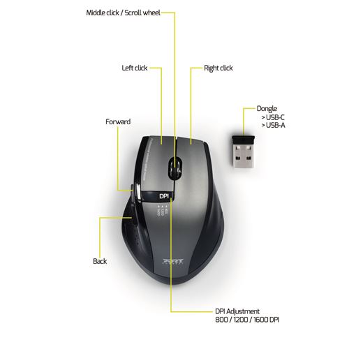 Pack Clavier & Souris – Sans Fil Multimedia Streamline Noir