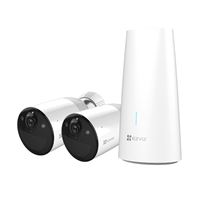 Système de sécurité BC1 à 2 caméras de surveillance connectées Ezviz intérieure-extérieure Blanc