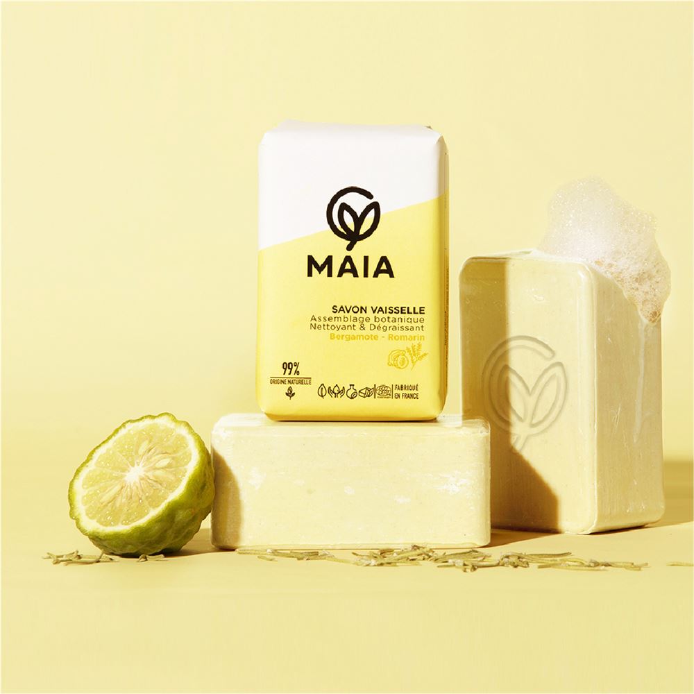 Maia - Savon vaisselle solide Bergamote - Au Comptoir des Mam's