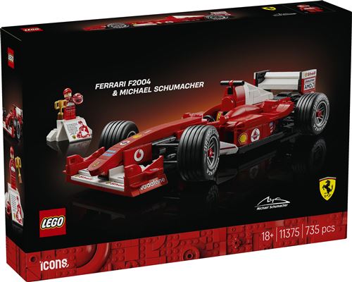 LEGO® Icons 11375 Ferrari F2004 et Michael Schumacher