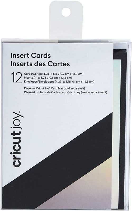Insert de cartes à personnaliser Cricut Noir et Argent holographique