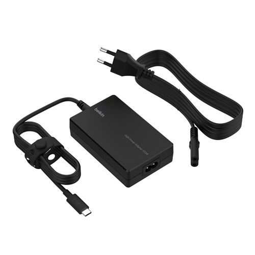Adaptateur secteur Belkin Core GaN 100W avec cable USB-C de 2,5 m Noir