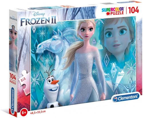 Puzzle 104 pièces Clementoni Supercolor La Reine des Neiges 2