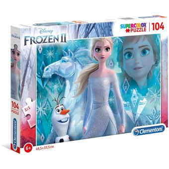 Puzzle 104 pièces Clementoni Supercolor La Reine des Neiges 2 - 1