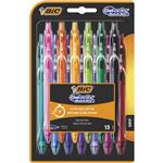 Blister de 13 Stylos-Gel Rétractables BIC Gel-ocity Quick Dry Couleurs Assorties