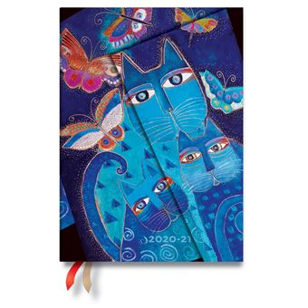 Agenda scolaire Paperblanks 2020 2021 Chats Bleus Papillons Midi Semainier