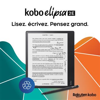 Kobo Elipsa 2E - Lecteur eBook - 32 Go - 10.3" E Ink Carta 1200 (1404 x 1872) - écran tactile - Bluetooth, Wi-Fi 5