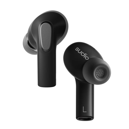 Ecouteurs intra-auriculaires sans fil Bluetooth Sudio E3 avec réduction de bruit Noir