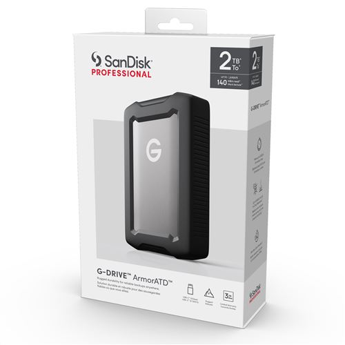 Disque dur externe usb 3.1 gen 1 sandisk professional g drive armoratd 5 to  gris sidéral SDPH81G-005T-GBAND - Conforama