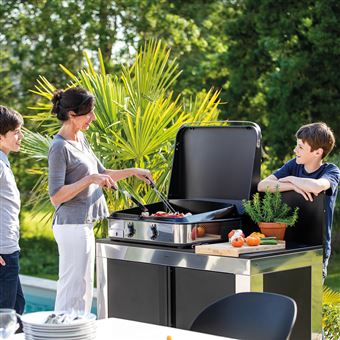 Plaque à gaz Eno 4800 W Noir et Gris