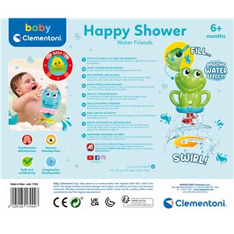 Jeu d'éveil Clementoni Mes premiers amis du bain Happy Shower