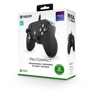 Manette Nacon Pro Compact pour Series X/S/Xbox One/PC Noir