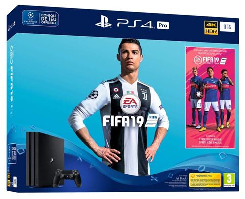Pack Sony Console PS4 Pro 1 To Noir + FIFA
