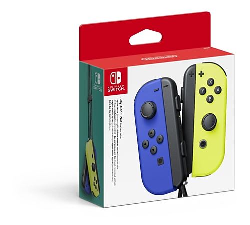 Paire de manettes Nintendo Joy-Con Bleu et Jaune néon pour Nintendo Switch