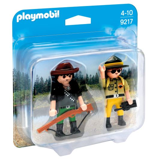 Playmobil Wild Life 9217 DuoPack Garde forestier et braconnier