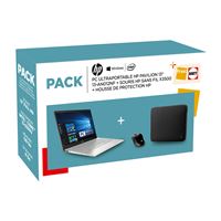 Pack HP PC Ultra-Portable Pavilion 13-an0002nf 13.3" + Souris sans fil X3500 + Housse de protection Noir