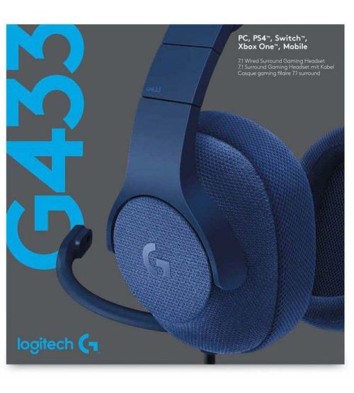 Logitech G433 7.1 Surround Sound Wired Gaming Headset Noir Casques