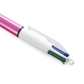 Stylo à bille Bic Shine 4 couleurs Rose