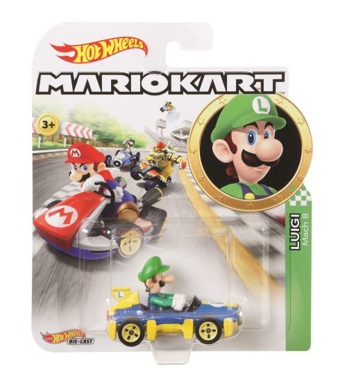 Voiture Hot Wheels Véhicule Mario Kart Luigi
