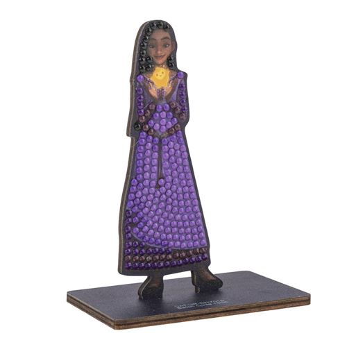 Kit Figurine Asha 2D en bois a diamanter : strass scintillants, 1 stylet, cire