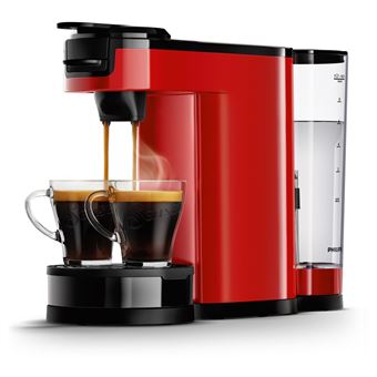 Machine à café à dosettes et filtre Philips Switch HD6592/85 1450 W Rouge