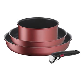 Batterie de cuisine Tefal 4 pièces Ingenio Daily Chef L3989302 Rouge Surprise