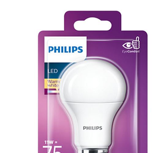 Philips - Ampoule LED 75W A60 E27 WW 230V FR ND 1BC/4