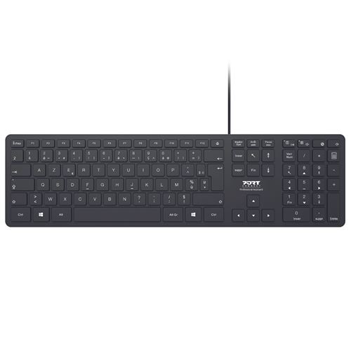 Clavier Port Designs 900754-FR complet filaire USB AZERTY français noir - Image 6