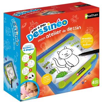 Nathan Dessinéo BD - Tablette Lumineuse Pour Dessiner Et Créer Des BD - 92 Modèles Inclus - À Partir De 7 Ans
